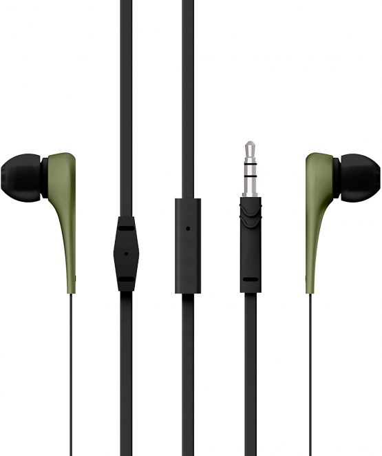 Energy Sistem Style 1 In-Ear Headphones - Comfortable and Lightweight - Rubber Finish - 120cm Flat Cable - Green - Image 2