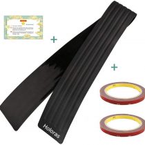 Horolas Anti-scratch Rubber Rear Bumper Protector Cover, Black Door Sill Protector Stickers Universal Fit for Car Pickup SUV Truck (35.4 * 3.14inch)