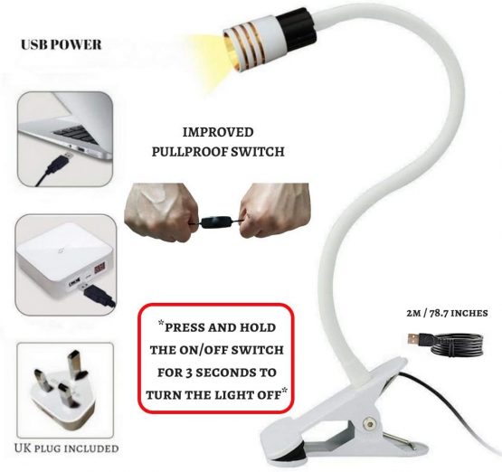 LED Clip-On Star Lamp with 4 Brightness Levels for Kid’s Room – Portable Gooseneck Kids Lamps Perfect for Breastfeeding & Reading – Safe & Eco-Friendly Dimmable Night Light & Desk Lamp by ErgoJoJo - Image 3