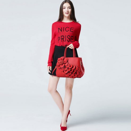 NICOLE&DORIS New Shoulder Bag Crossbody Bag Flower Pattern Handbag for Ladies - Image 2