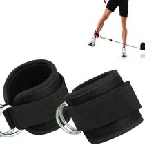 Grofitness Double D-ring Ankle Cuff Straps Adjustable Leg Weight Wrist Belt for Cable Machine Attachment, 1Pair