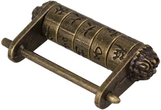 BQLZR Metal Chinese Old Style Vintage Antique Password Lock Padlock for Suitcase and Box - Image 3