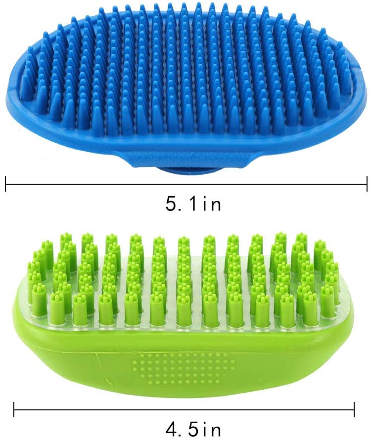 Fantesi 3 Pack Pet Grooming Brush 3-in-1 Brush-Rubber for Dogs & Cats Soothing Massaging, Bath - Image 2