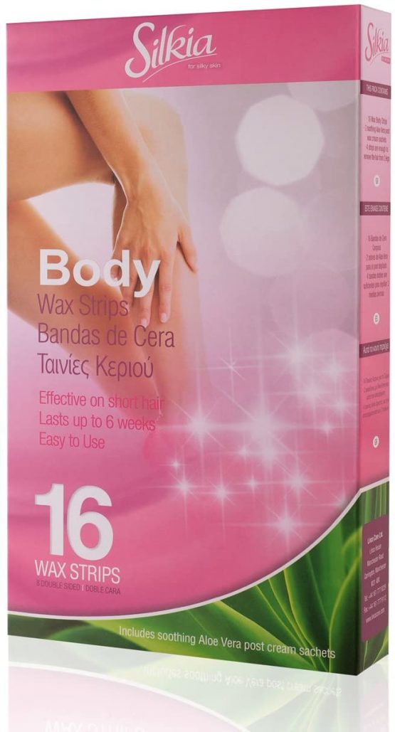 Silkia Body Wax Strips with Aloe Vera Cream Sachets - Pack of 16, SIL001