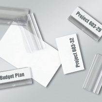Durable SHERPA Index Tabs for Display Panels | 58 mm Width | Pack of 10 Transparent Tabs | Helps Organise Documents and Information