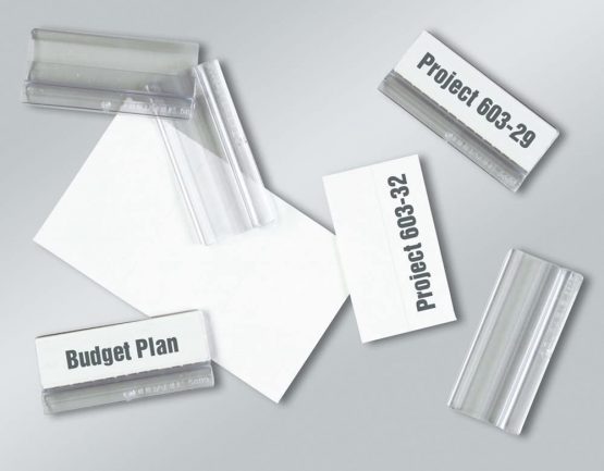 Durable SHERPA Index Tabs for Display Panels | 58 mm Width | Pack of 10 Transparent Tabs | Helps Organise Documents and Information