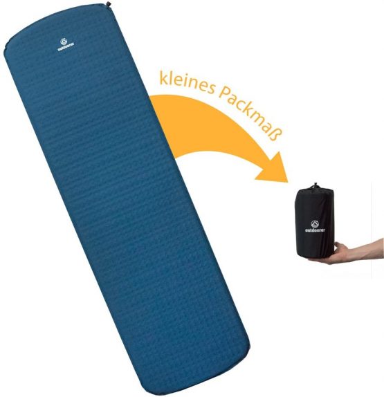 Outdoorer Trek Bed 1 Trek Bed 1 - self-inflatable mattress, 3,1 cm, small pack size - ultra-light trekking mat - Image 4