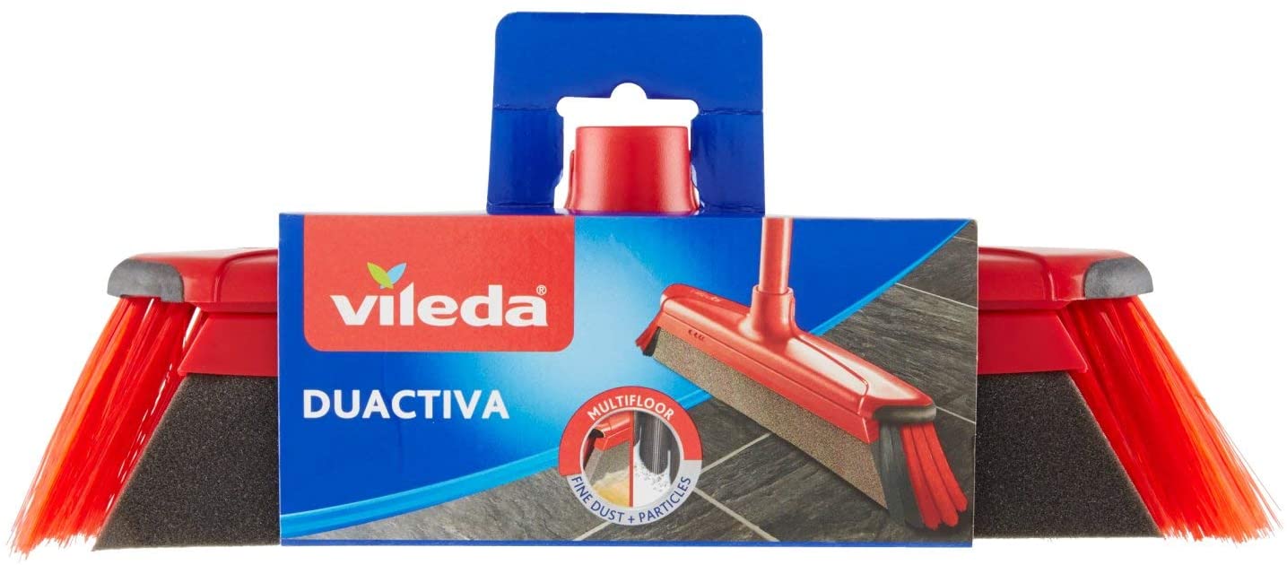 Vileda DuActiva Broom, Black, Grey, Red