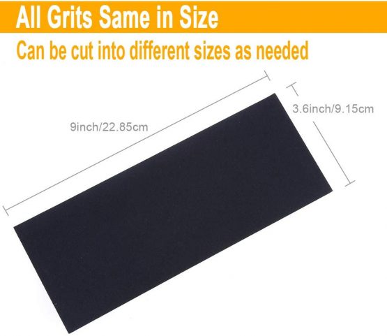 DSL 42pcs Sandpaper 120 to 3000 Grit Sand Paper for Wood Furniture Finishing, Metal Sanding and Automotive Polishing, etc, 9 x 3.6 Inch Wet Dry Sandpaper - Image 4