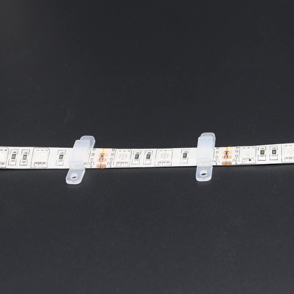 VIPMOON 100 Pack Silicone LED Strip Mounting Clips - Image 3