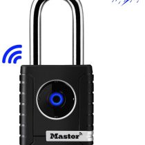 Master Lock 4401EURDLH Smart Padlock [Bluetooth Compatible with Smartphones] [Long Shackle] [Weatherproof] 4401EURDLH-Best Used for Gates and Fences, Storage Lockers, Garages and More, 57mm