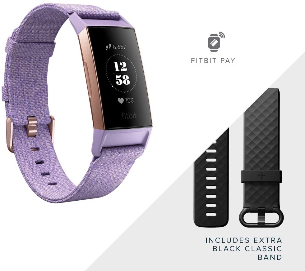 Fitbit Charge 3 NFC Special Edition Advanced Fitness Tracker with Heart ...