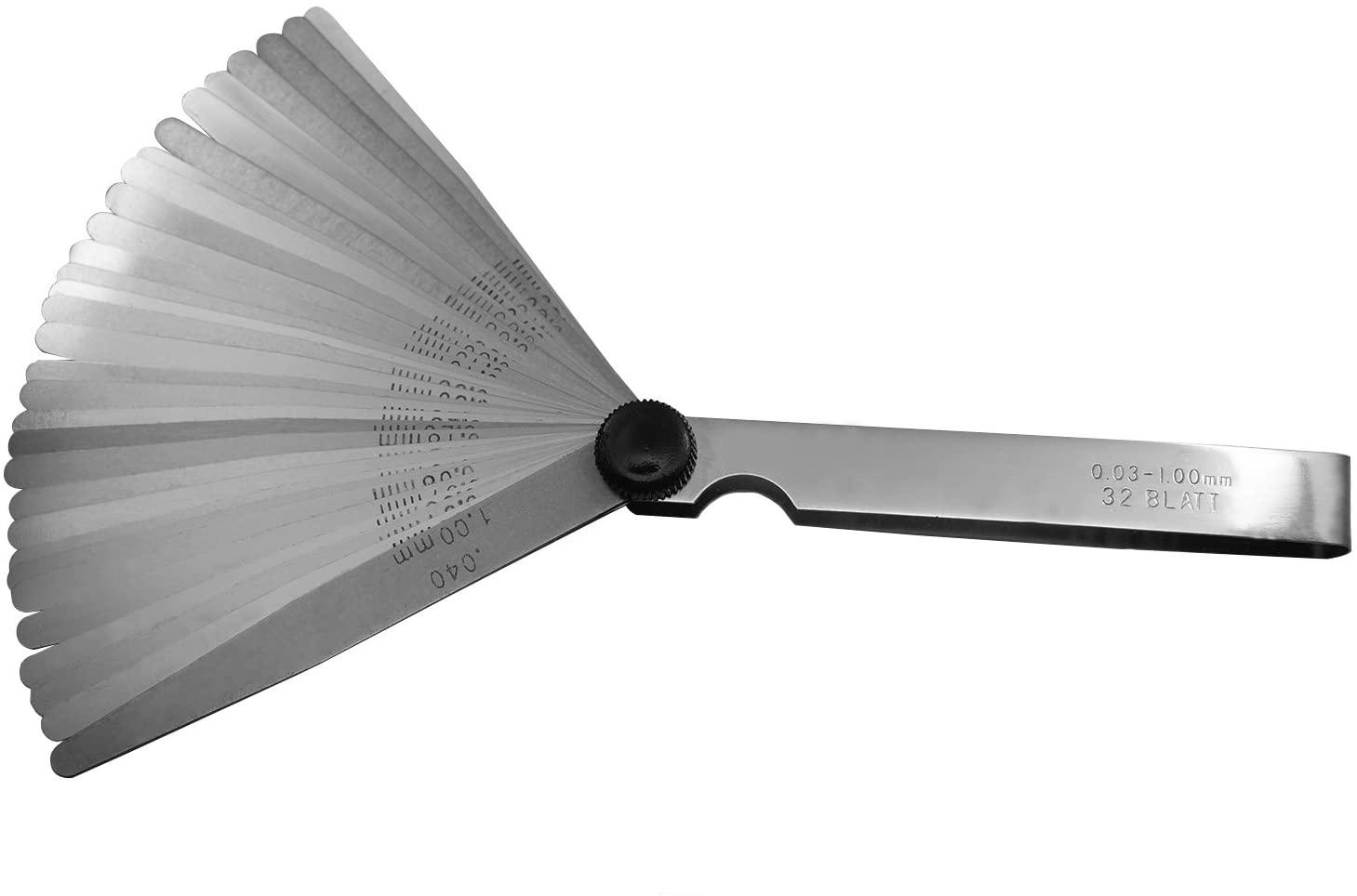 Spurtar Feeler Gauges 0.03-1.00mm/0.001-0.04" 32 Blades Tapered Feeler Gauge Metric and Imperial - Image 4