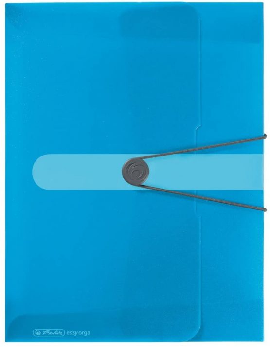 Herlitz Archive Box A4 Polypropylene with Spine Label Back Width 4 cm, 1 Piece, Design Print Opaque Apple Transparent Blue - Image 2