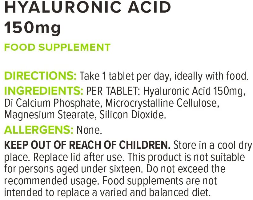 Bulk Pure Hyaluronic Acid Tablets, 150 mg, Pack of 180, 180 count (Pack of 1) - Image 2