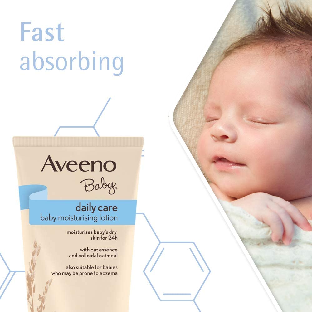 Aveeno Baby Daily Care Moisturising Lotion (1x 150ml) - Image 3