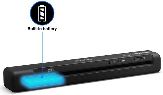 Epson WorkForce ES-60W A4 Battery Powered Portable Document Scanner, Black - Image 3