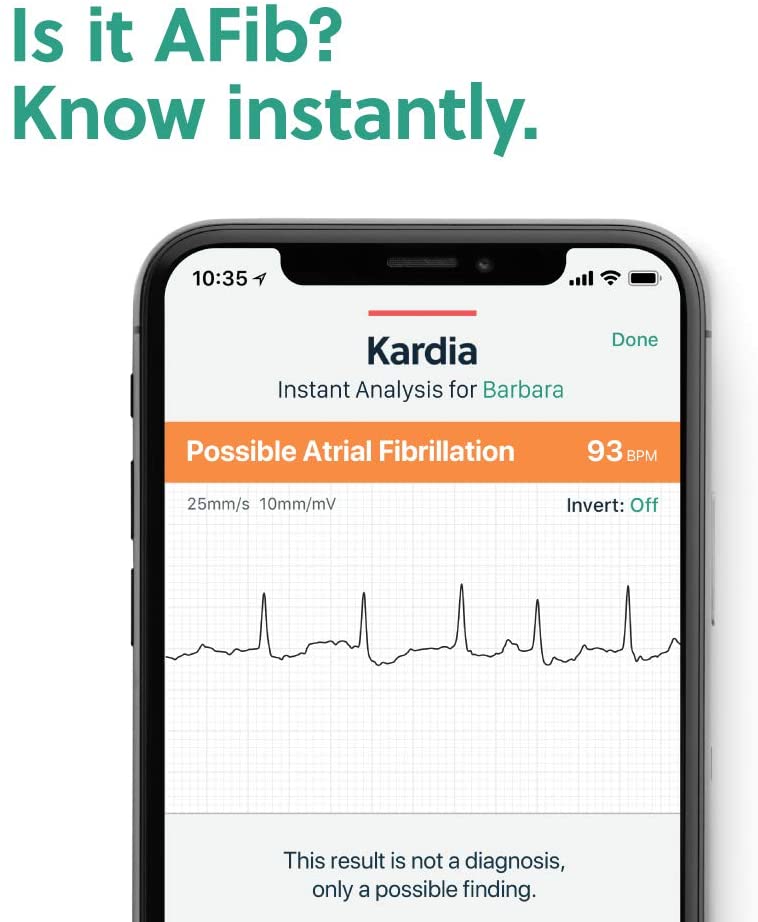 KardiaMobile 1-Lead Personal ECG Heart Rate Monitor, Record ECGs at Home, Detects Atrial Fibrillation, Trusted by the NHS - Image 3