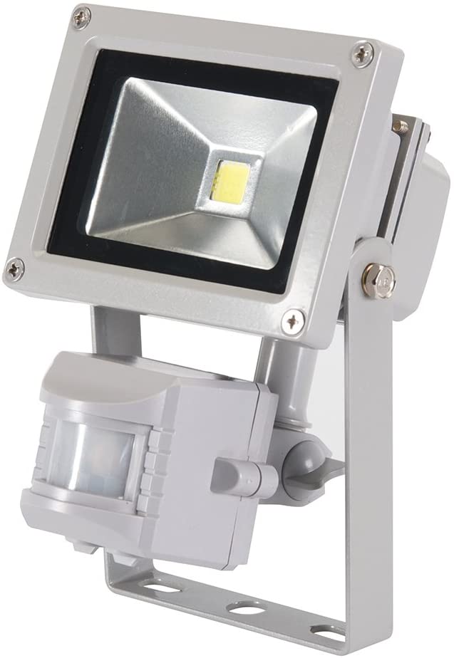 Silverline 259800 LED Floodlight 10W PIR, Siliver