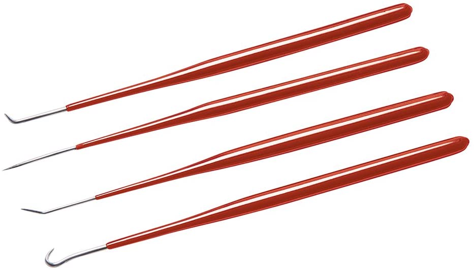 Silverline 237431 Spring Hook Set 4pce 185 mm, Red, 1 - Pack