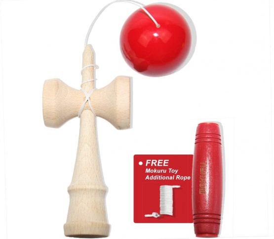 EasY FoxY ToY Wooden-Kendama-Mokuru-Toy 100% Party Fun Guaranteed; Alternative For Computer Gaming Insanity For Children and Adolescents