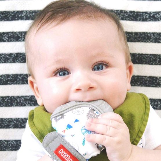 Nuby Teething Mitt, Grey - Image 2