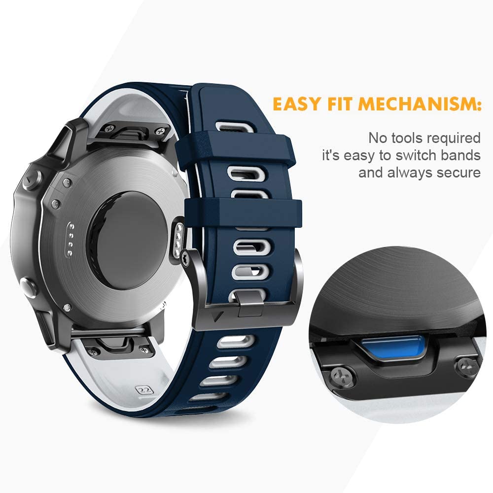 NotoCity for Fenix 5/6/7/5 Plus/6 Pro/7 Pro Strap, 22mm Watch Strap for Garmin Epix (Gen 2), Approach S62 - Image 3