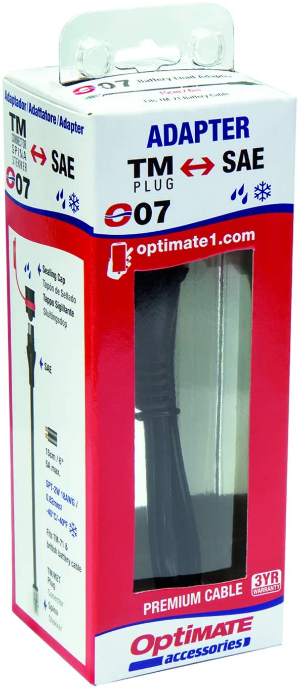 TecMate O7 Optimate Converter SAE to TM Connection, Black, Medium - Image 4