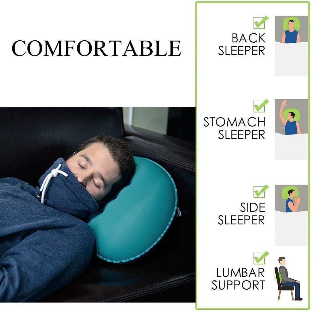 HIKENTURE Inflating Picnic Pillow Lightweight Beach Pillow - Image 4