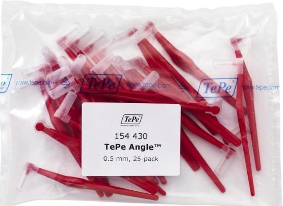 TePe Interdental Brushes Angle Red 0.5 mm Pack of 25