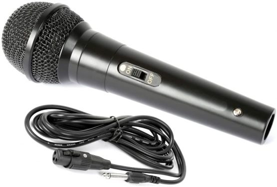 Audio 600 Ohm Dynamic Microphone with 3 M Cable and Connector Jack for Karaoke