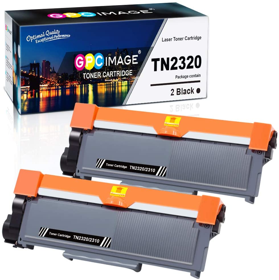 GPC Image TN2320 Toner Cartridge Compatible for Brother TN2320 Black Toner Cartridge for Brother MFC-L2700DW HL-L2300D HL-L2340DW MFC-L2740DW HL-L2365DW DCP-L2500D DCP-L2520D HL-L2360DW (Black 2-Pack)