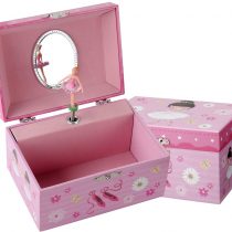 Taopu Keepsake Musical Jewelry Box with dancing Ballerina Girl Music Box Jewel Storage Case for Girls