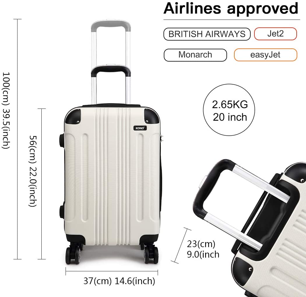 Kono Cabin Suitcase ABS Lightweight Hard Shell - Image 2
