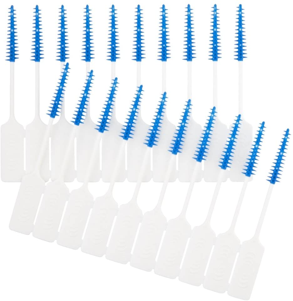 UltraDEX Wire Free Interdental Brush, Wire Free Flexible Floss Aid, Fluoride Coated, Medium/Large 20 Pack White - Image 2