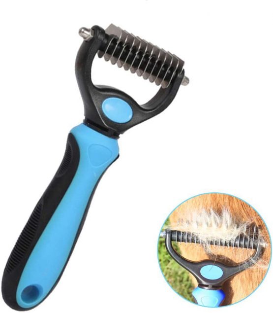 Leohome Pet Grooming Comb, Dematting Comb Dog Brush Rake Grooming Tools
