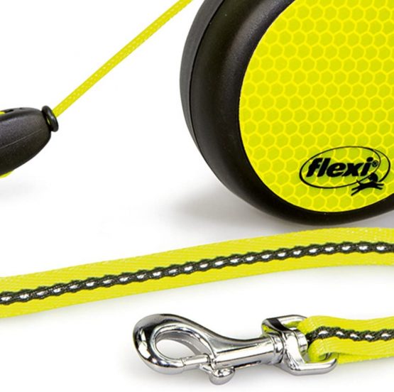 flexi Neon Retractable Lead, Yellow/Black, Medium, 5 m/20 Kg - Image 4