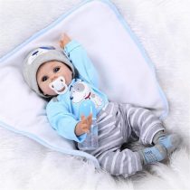 ZIYIUI Realistic Reborn Dolls 22 Inch 55 cm Soft Silicone Vinyl Reborn Dolls Boy Toddler Real Life Baby Dolls Newborn Toy Birthday Present Reborn Babies