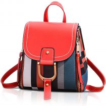 NICOLE&DORIS Womens Backpack Small Backpack Crossbody Bag Handbags Backpack for ladies Leather Rucksack Shoulder Bag Red