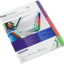 Rexel Binding Divider Set with Dividers 5-Part Translucent and 2x Covers A4 Clear Ref 2101323E