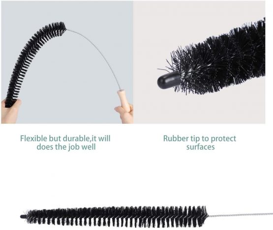 AIEVE Radiator Cleaner Brush , 70CM Radiator Brush , Flexible Long Radiator Duster with Wood Handle , Multipurpose Cleaning Brush for Radiator & Dryer Lint & Washing Machine - Image 3
