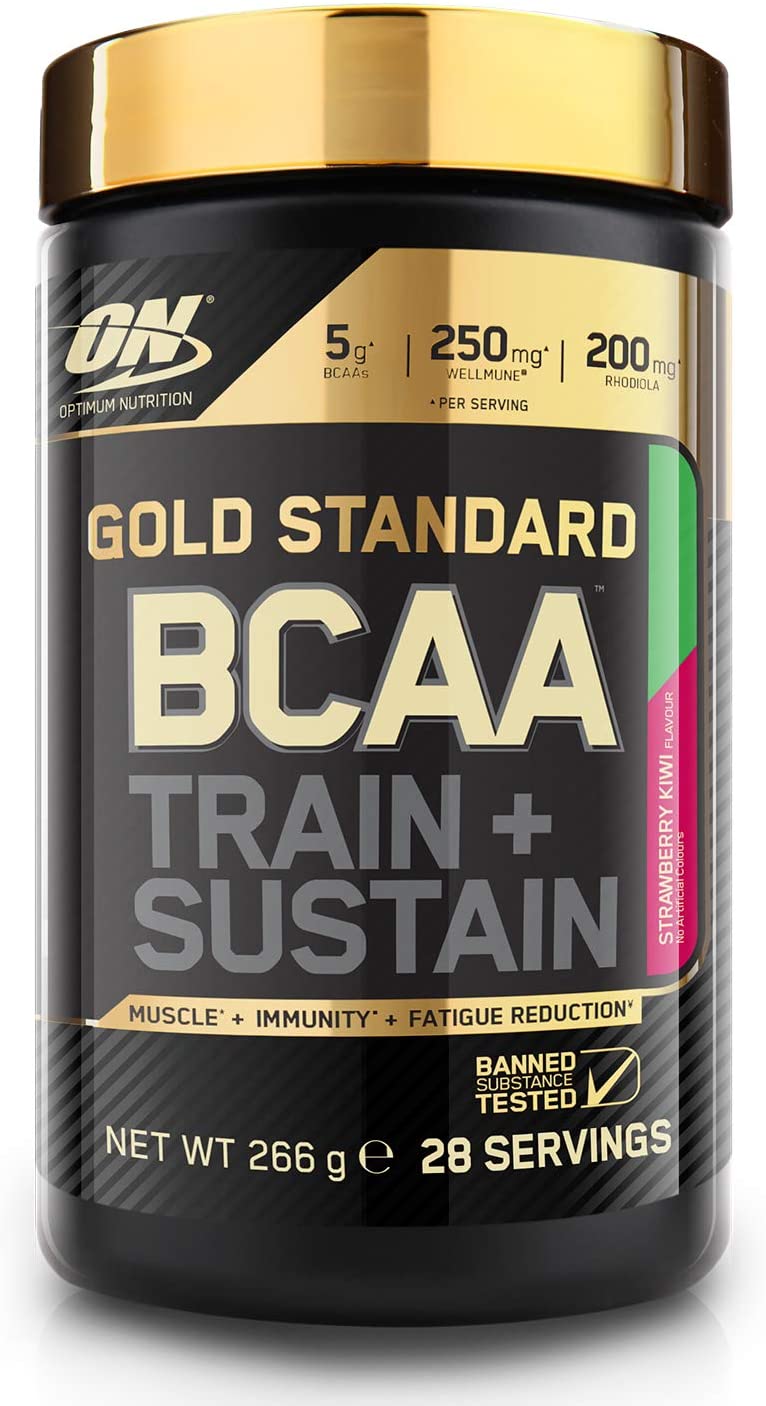 Optimum Nutrition Gold Standard BCAA Train + Sustain, Amino Acids Pre Workout Powder, Sports Drink with Vitamin C, Zinc