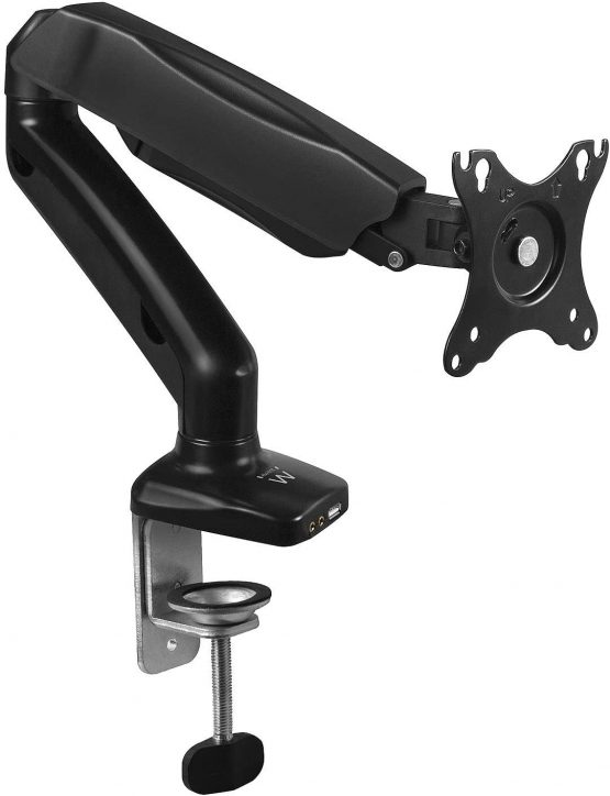 Ewent Gas Spring Table Mount for 1 Monitor up to 32 Inches with VESA Mount Black