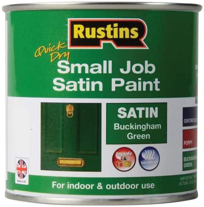 RUSTINS Small Job Satin Paint Buckingham Green 250ml, 250 ml