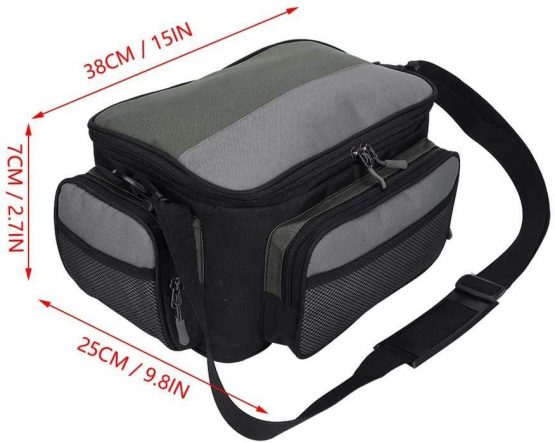Fishing Storage Bag, Wear-resistant Fishing Lures Bag with Adjustable Belt Fishing Tackle Accessory - Image 3