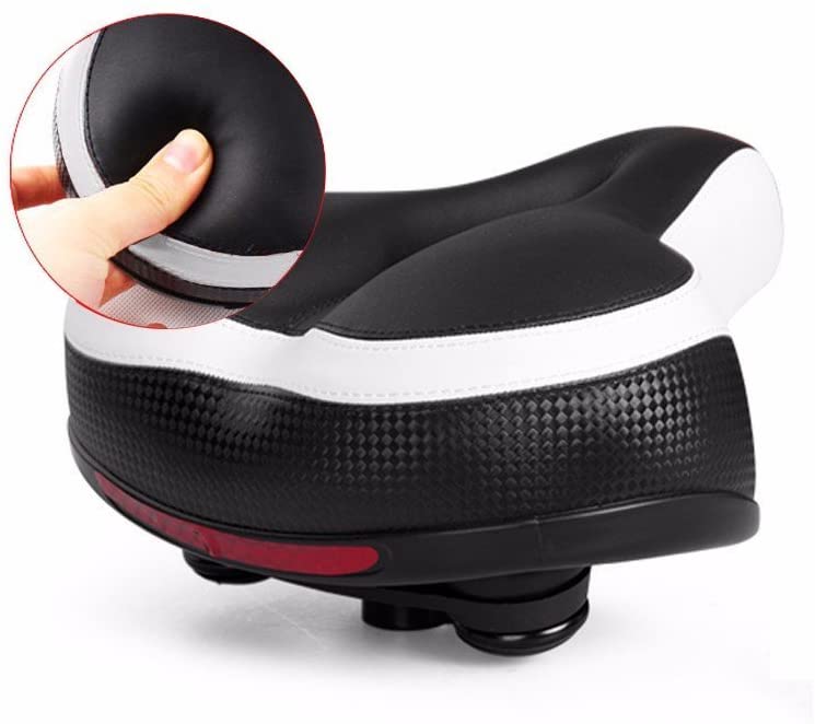 BigTron Leather Soft Bicycle Saddle Dual Spring Suspension Bike Seat