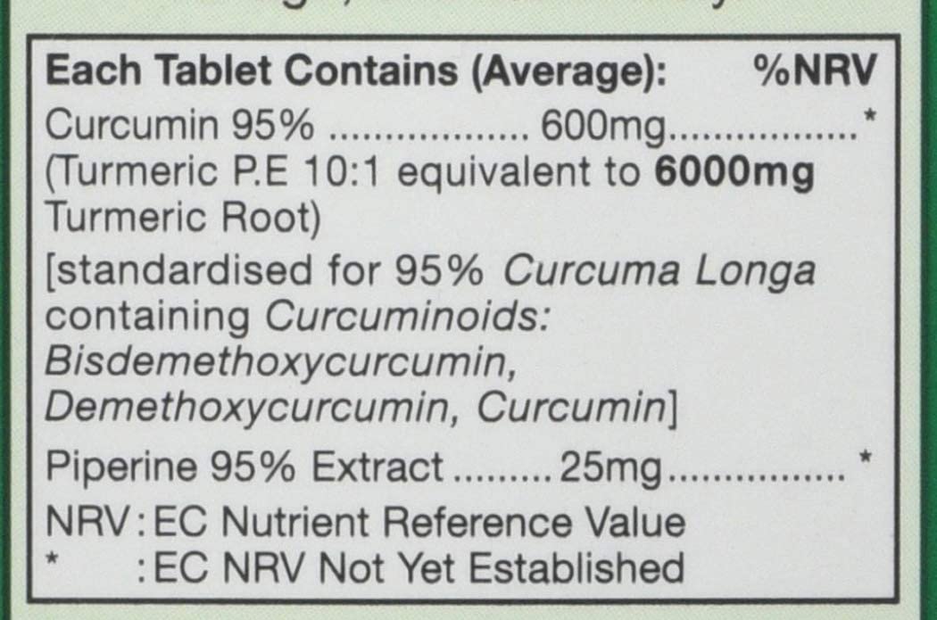 HealthAid Curcumin 3 Vegan Tablets - Pack of 30, 39.9 g (Pack of 1) - Image 4