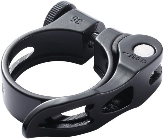 Quick Release Bicycle Seatpost Clamp,31.8mm Black