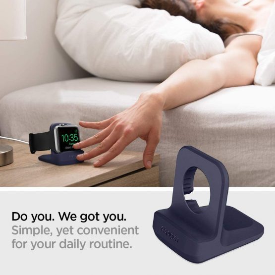 Spigen S350 Designed for Apple Watch Stand for 45mm/44mm/40mm Series 7/6/SE/5/4 and 42mm/38mm Series 3/2/1 - Midnight Blue - Image 2
