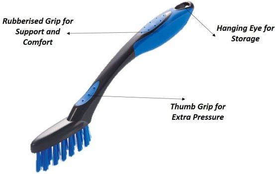 Grout Tile Brush − Grout Cleaning Brush to Remove Dirt and Grime from The Gaps Between Tiles and Narrow Surfaces, Stiff Bristles Tile Grout Cleaner Small Brush by The Dustpan and Brush Store - Image 2